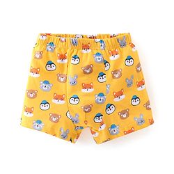 Babyhug 100% Cotton Trunk With Striped & Animals Print Pack Of 3 - Yellow White & Blue