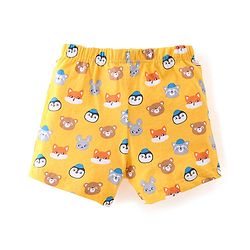 Babyhug 100% Cotton Trunk With Striped & Animals Print Pack Of 3 - Yellow White & Blue