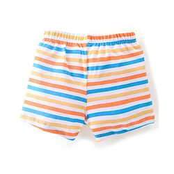 Babyhug 100% Cotton Trunk With Striped & Animals Print Pack Of 3 - Yellow White & Blue