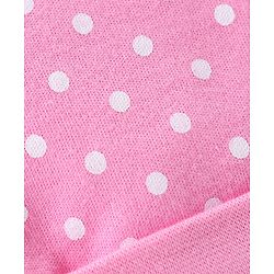 Babyhug 100% Cotton Knit Cap Polka Dot Print - Pink
