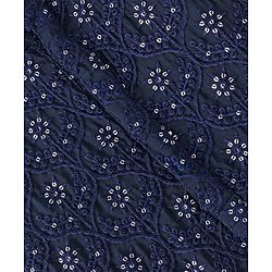 Babyhug Sequenced Embroidered Kurta With Solid Dhoti Set -Navy