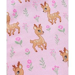 Babyhug 100% Cotton Slips With Deer Print Pack Of 3 - Pink & Navy Blue