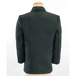 Babyhug Woven Full Sleeves Three Piece Solid Colour Party Suit with Bow - Green & Black