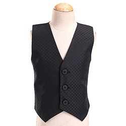 Babyhug Woven Full Sleeves Stretch Fit Five Piece Party Suit Solid Colour-  Rust & Black