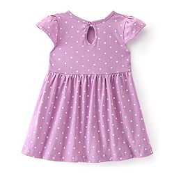 Babyhug Cotton Knit Cap Sleeves Floral Printed Frocks with Bow Applique Pack of 2 - Multicolour