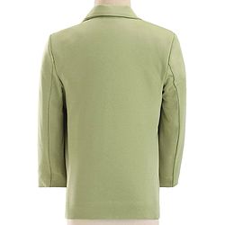Babyhug Woven Full Sleeves Stretch Fit Party Suit With Bow - Green & White