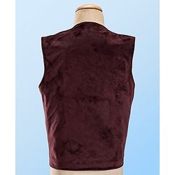 Babyhug Full Sleeves Velvet Party Suit with Bow Solid & Polka Dot Print - White & Maroon