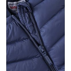 Babyhug Full Sleeves Quilted Jacket Solid Color - Navy Blue