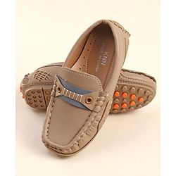 Cute Walk by Babyhug Slip On Party Wear Loafers - Light Brown