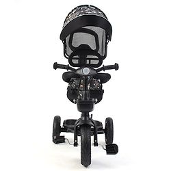 Babyhug Tricycle with Air Wheel Canopy & Parental Handle - Black