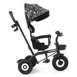 Babyhug Tricycle with Air Wheel Canopy & Parental Handle - Black