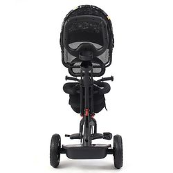 Babyhug Tricycle with Air Wheel Canopy & Parental Handle - Black