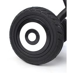 Babyhug Tricycle with Air Wheel Canopy & Parental Handle - Black