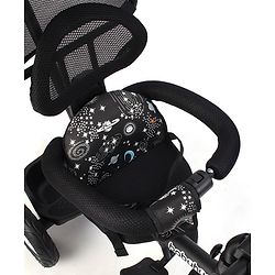 Babyhug Tricycle with Air Wheel Canopy & Parental Handle - Black