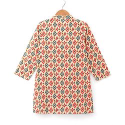 Babyhug Cotton Full Sleeves Printed Kurta with Pyjama Set - Pink