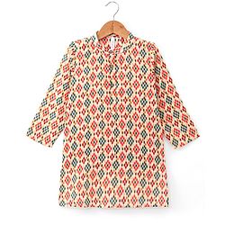 Babyhug Cotton Full Sleeves Printed Kurta with Pyjama Set - Pink