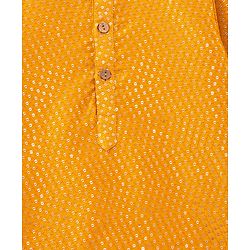 Babyhug Full Sleeves Sequenced Embroidered Kurta & Pyjama Set- Mustard