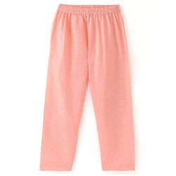Babyhug 100% Cotton Full Sleeves Solid Colored Kurta Pyjama Set with Printed Jacket - Peach