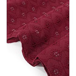 Babyhug Woven Full Sleeves Sequin Embroidered Kurta Payjama Set -Maroon