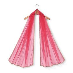 Babyhug Half Sleeves Brocade Choli with Lehanga & Dupatta Set - Fuchsia