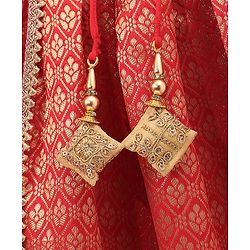 Babyhug Half Sleeves Brocade Choli with Lehanga & Dupatta Set - Fuchsia
