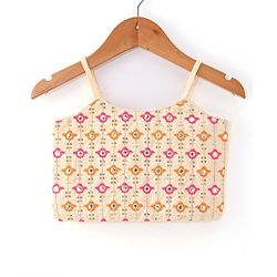 Babyhug  Sleeveless Embroidered Choli with Lehenga and Dupatta - Pink