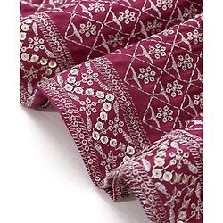 Babyhug Half Sleeves Gajji Silk  Choli with Embroidered Lehenga  and Dupatta - Hot Pink