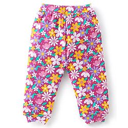 Babyhug Cotton Knit Full Sleeves T-Shirt & Lounge Pant Set Floral Print - Multicolour