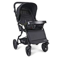 Babyhug Joy Ride Stroller With Reversible Handle - Black