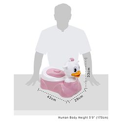 Babyhug Duckling Potty chair with Music - Pink
