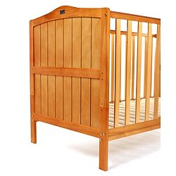 Babyhug Merlino 2 in 1 Wooden Cot Cum Junior Bed with Height Adjustable & Plug and Play Assembly - Antique