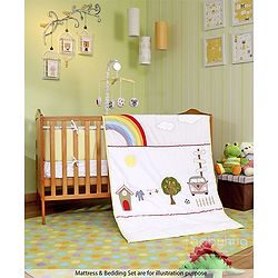 Babyhug Merlino 2 in 1 Wooden Cot Cum Junior Bed with Height Adjustable & Plug and Play Assembly - Antique