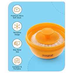 Babyhug Powder Puff with Container -Yellow