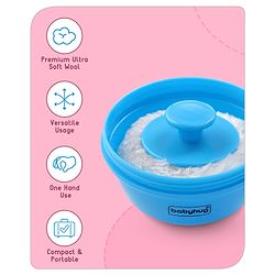 Babyhug Powder Puff with Container - Blue