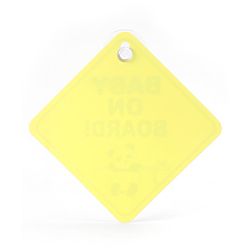 Babyhug Car Sign Boards & Stickers with Panda Print- Yellow