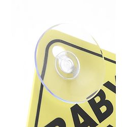 Babyhug Car Sign Boards & Stickers with Panda Print- Yellow