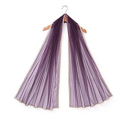 Babyhug Cape Sleeves Sequenced Embroidered Choli with Lehenga and Poncho Set - Purple
