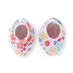 Babyhug 100% Cotton Mittens & Booties Set Floral Print - Pink