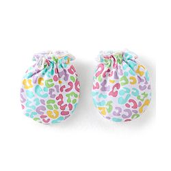 Babyhug 100% Cotton Knit Printed Mittens & Booties - Multicolor