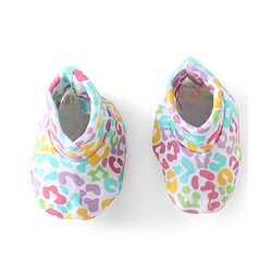 Babyhug 100% Cotton Knit Printed Mittens & Booties - Multicolor