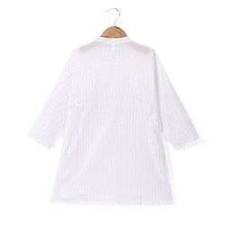 Babyhug Full Sleeves  Solid Kurta Pyjama Set with Sequenced Embroidered Jacket - White