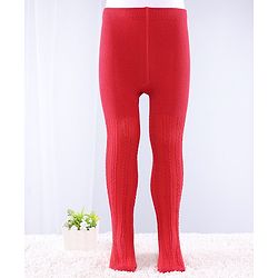 Cute Walk by Babyhug Anti-Bacterial Footed Tights - Red