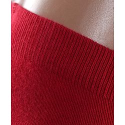 Cute Walk By Babyhug Anti Bacterial Cable Knit Tights Heart Design- Red