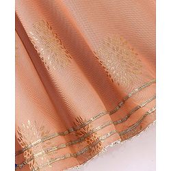 Babyhug Woven Three Fourth Sleeve Georgette Floral Foil Printed Kurti Sharara and Dupatta Set - Coral