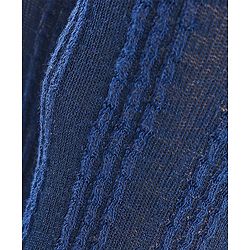 Cute Walk by Babyhug Cotton Blend Knit Anti Bacterial Tights Cable Knit Design - Navy Blue