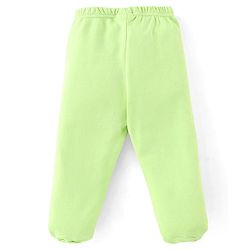 Babyhug Cotton Footed Bootie Leggings Striped & Polar Bear Print Pack of 3 - Blue & Green