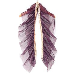 Babyhug Woven Short Sleeves Embroidered Choli with Shimmer Net Lehenga & Dupatta - Purple