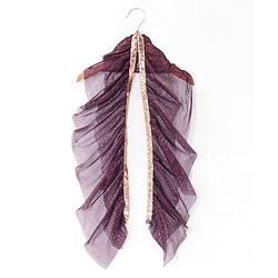 Babyhug Cotton Half Sleeve Embroidered Choli With Shimmer Net Lehenga And Dupatta - Purple