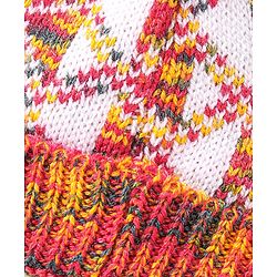 Babyhug Woollen Cap Argyle Design - Multicolour