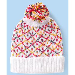 Babyhug Woollen Cap Argyle Design - Multicolour